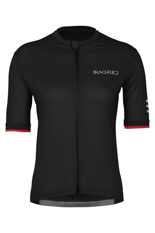 Sundried Apex Women's Short Sleeve Cycle Jersey Short Sleeve Jersey L Black SD0340 L Black Activewear