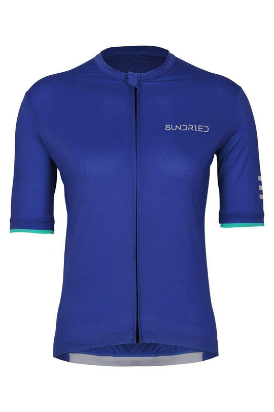 Sundried Apex Women's Short Sleeve Cycle Jersey Short Sleeve Jersey L Blue SD0340 L Blue Activewear