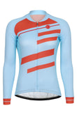 Sundried Ecrins Women's Long Sleeve Cycle Jersey Long Sleeve Jersey L Blue SD0444 L Blue Activewear