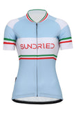 Sundried Ice Stripe Women's Short Sleeve Cycle Jersey Short Sleeve Jersey L Ice SD0513 L Ice Activewear