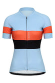 Sundried Sky Stripe Women's Short Sleeve Cycle Jersey Short Sleeve Jersey L Sky SD0509 L Sky Activewear