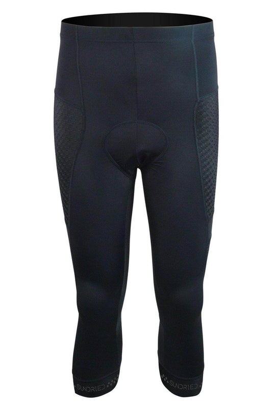 Sundried Stealth 3/4 Cycle Tights Leggings L Black SD0302 L Black Activewear