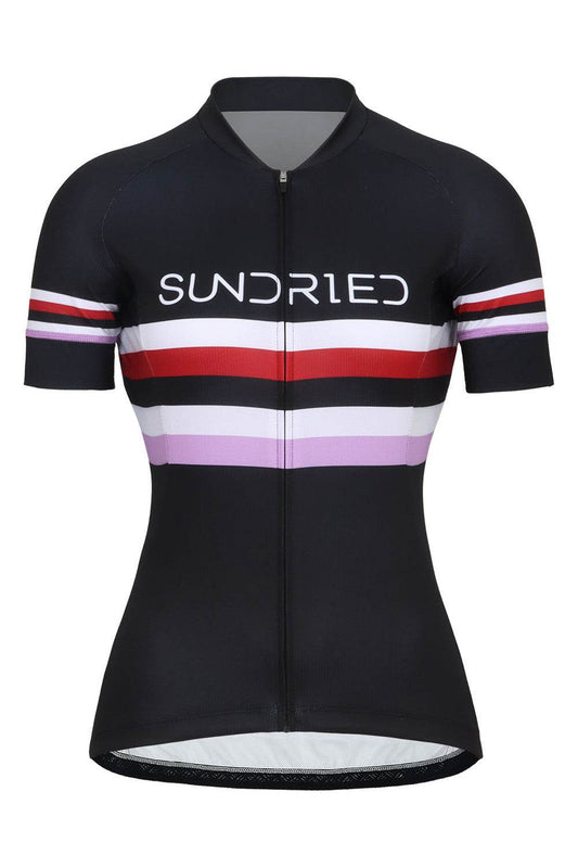 Sundried Stealth Women's Short Sleeved Cycle Training Jersey Short Sleeve Jersey L Black SD0515 L Black Activewear