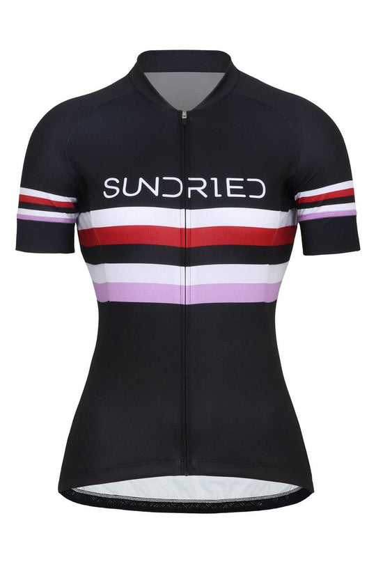 Sundried Stealth Women's Short Sleeved Cycle Training Jersey Short Sleeve Jersey L Black SD0515 L Black Activewear