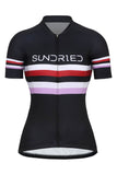 Sundried Stealth Women's Short Sleeved Cycle Training Jersey Short Sleeve Jersey L Black SD0515 L Black Activewear