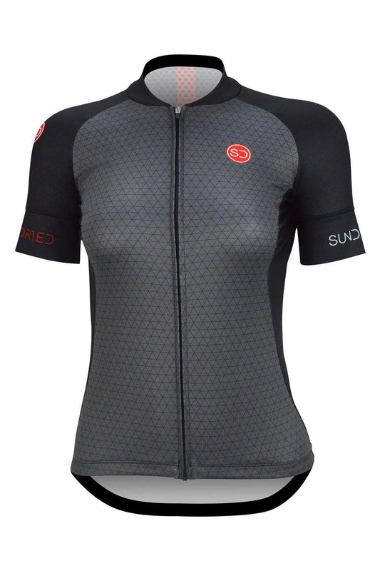 Sundried Summit Women's Short Sleeve Cycle Jersey Short Sleeve Jersey L Black SD0170 L Black Activewear